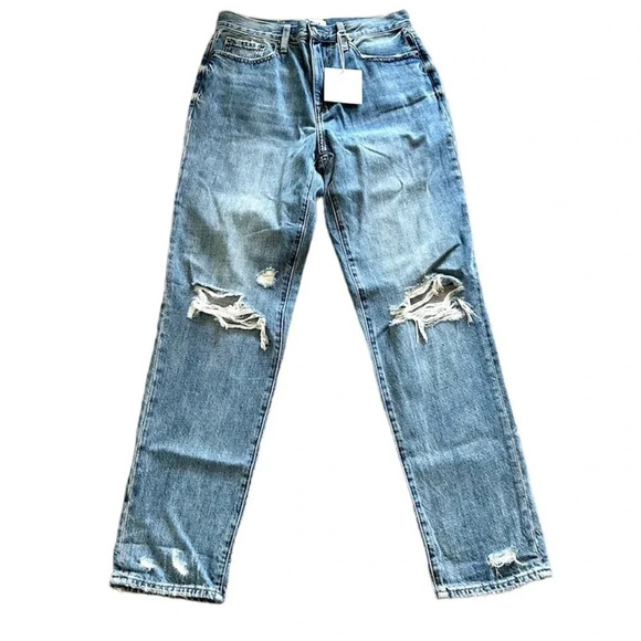 Pistola Presley High Rise Relaxed Roller Distressed Denim Jeans Size 27 NWT - Picture 1 of 12